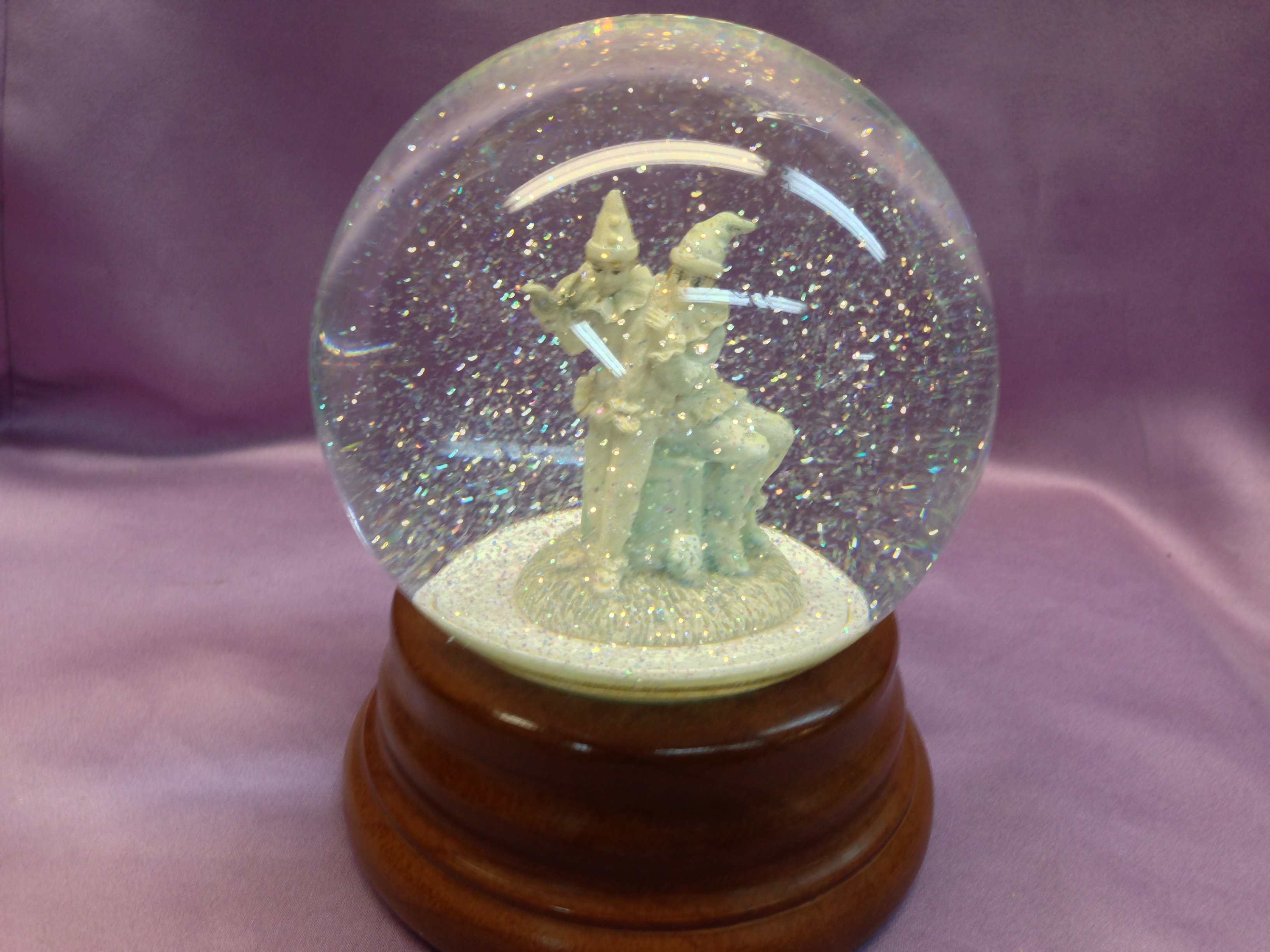 Two Clowns Snow Globe